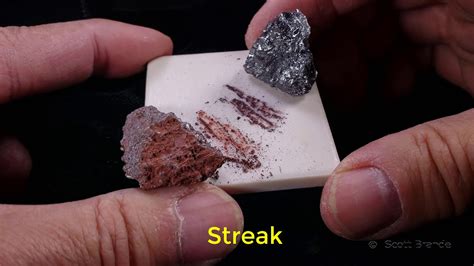 contrast the streak test and the hardness test|metal streak identification.